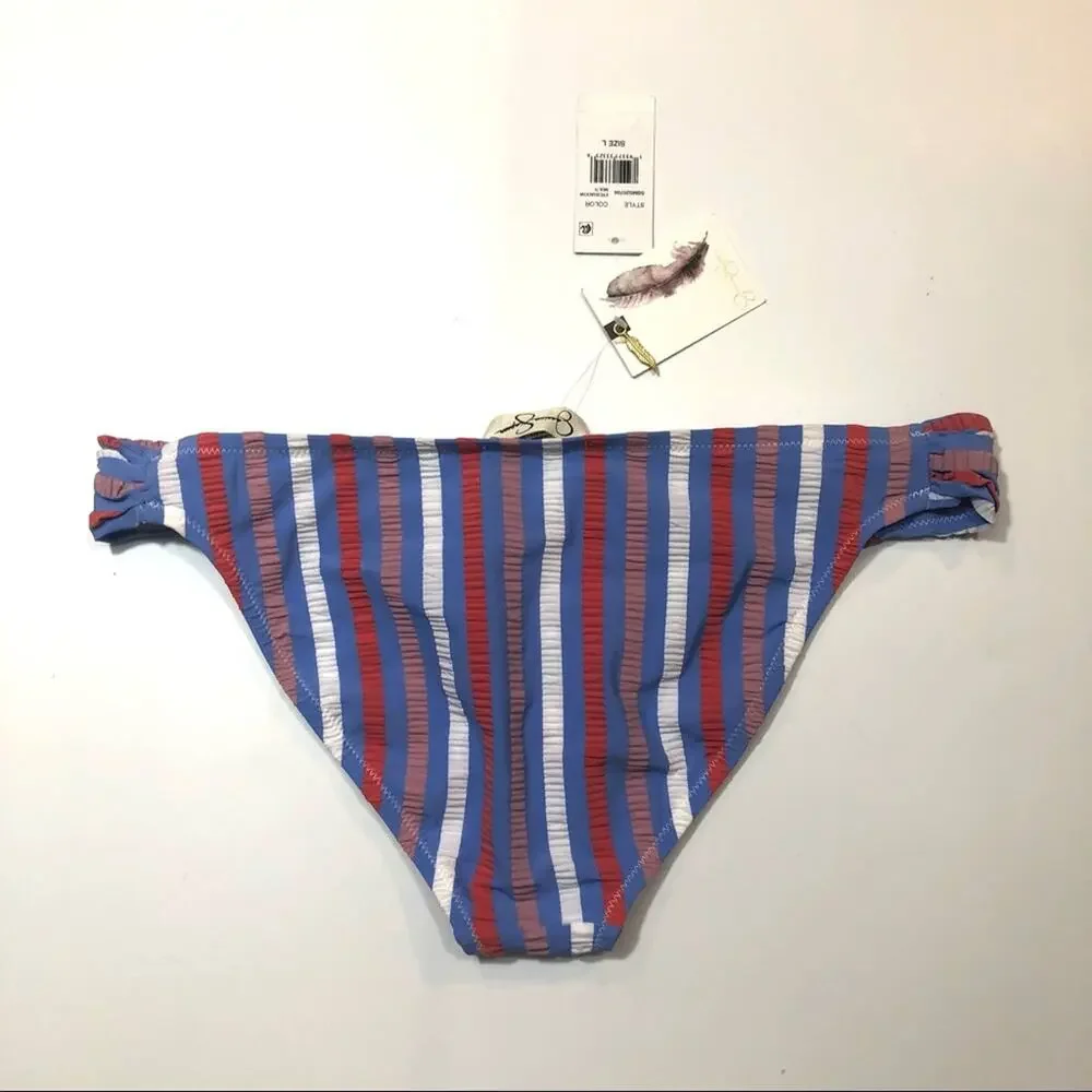 Jessica Simpson Ribbed Hipster Swim Bottoms